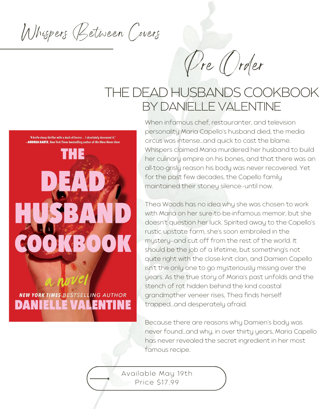 The Dead Husbands Cookbook by Danielle Valentine (Preorder)