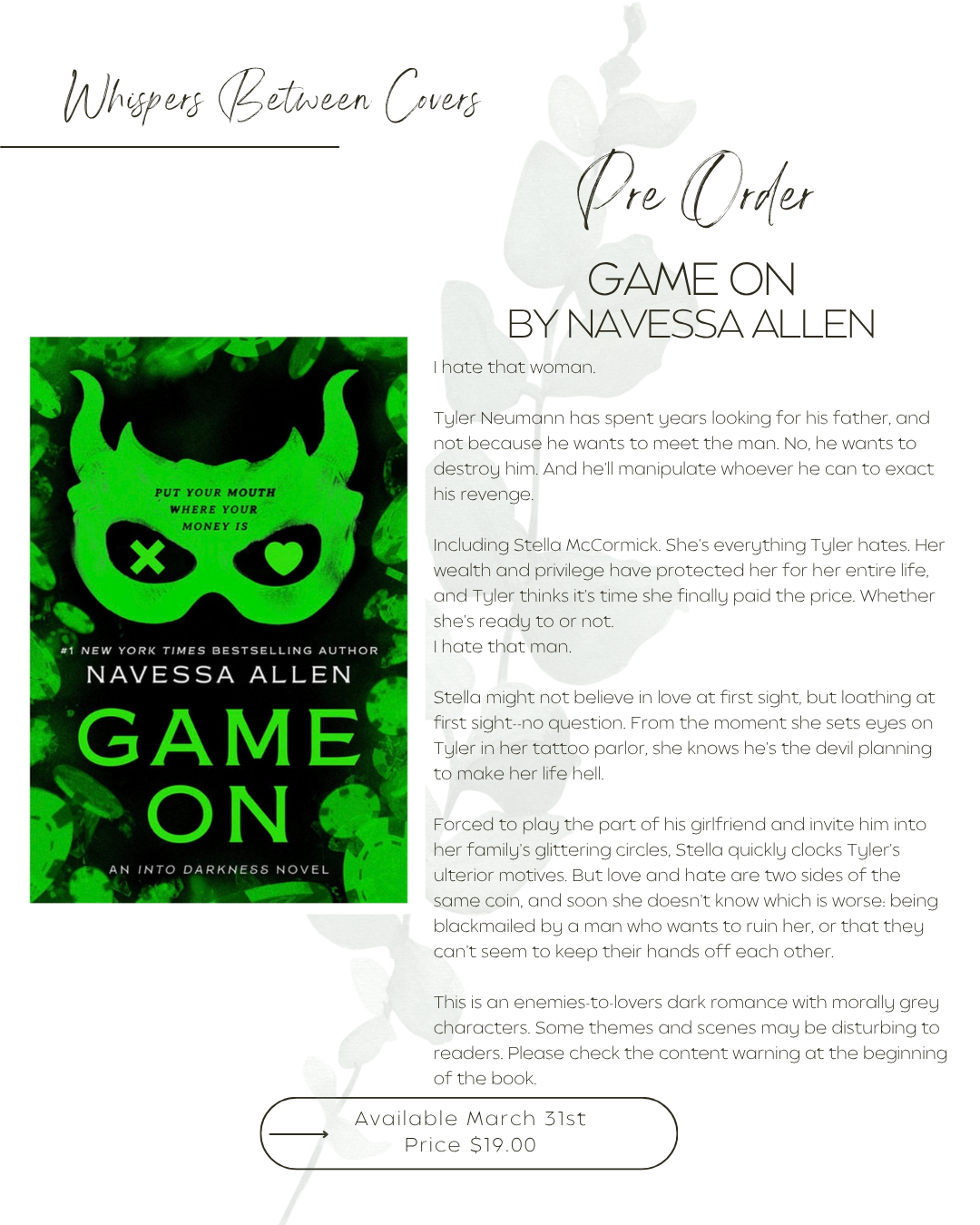 Game On by Navessa Allen (Preorder)