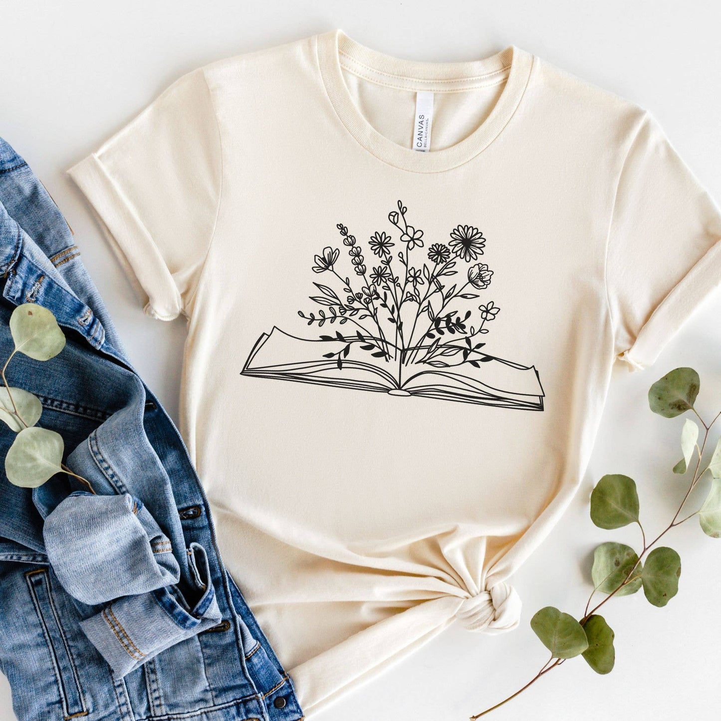 Floral Book T - Shirt
