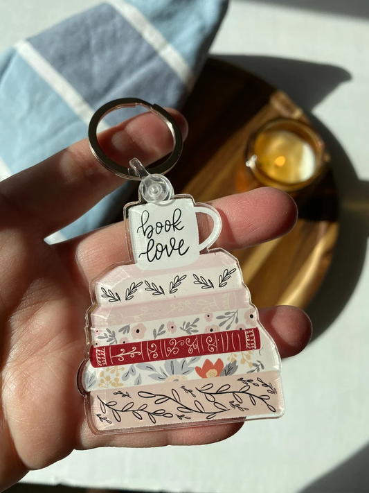 Book Stack Keychain