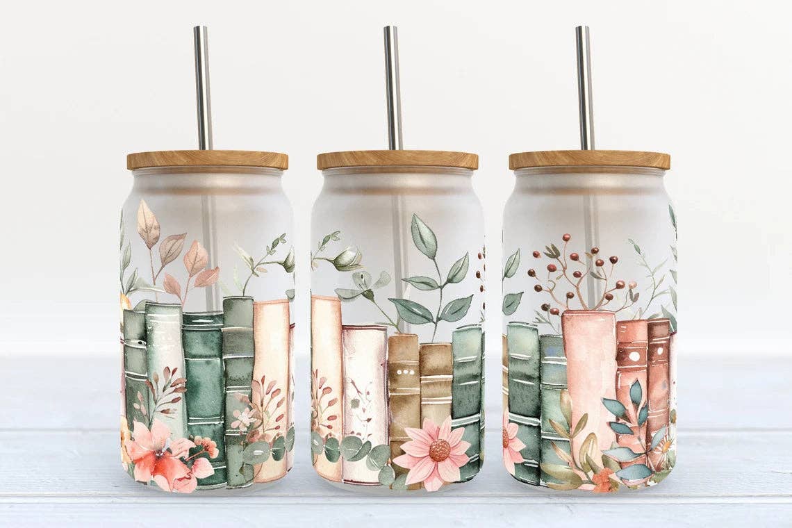 Floral Books Cup