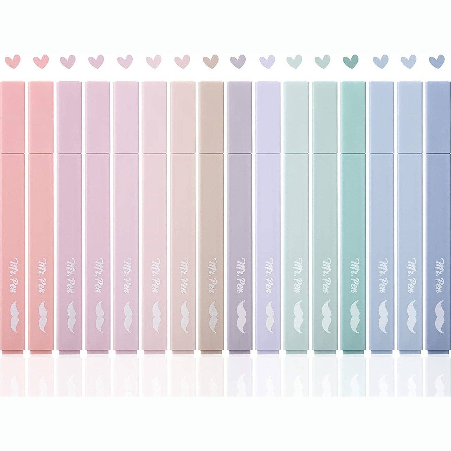 Aesthetic Highlighters, 16 Pack, Assorted Colors, No-Bleed