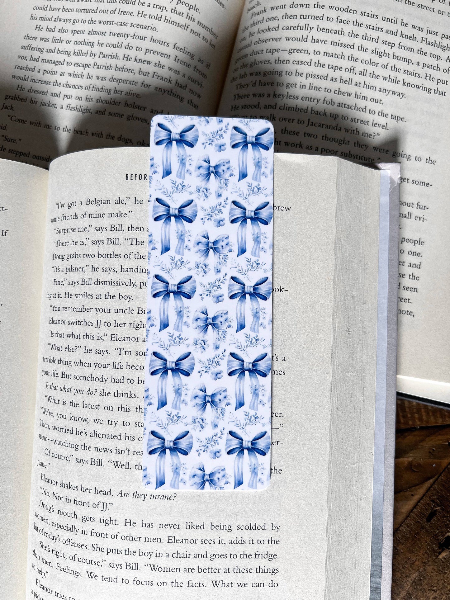 Blue Bow Bookmarks