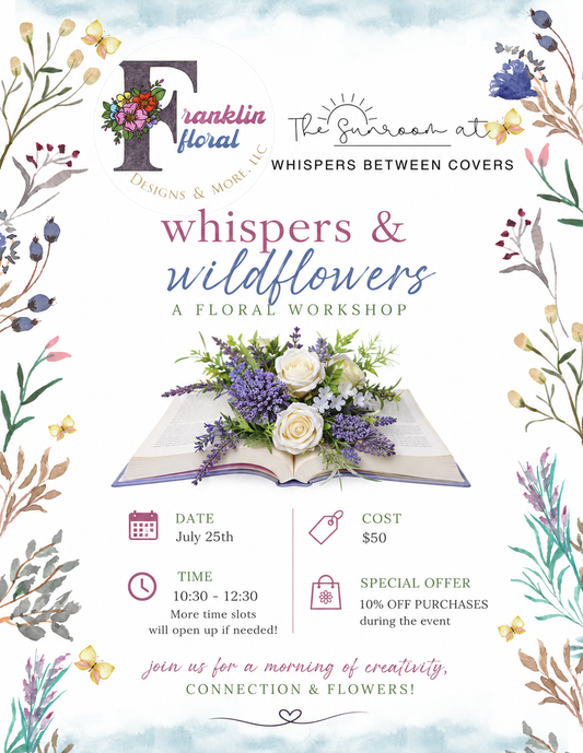 Whispers & Wildflowers - A Floral Book Art Workshop (July 25th)