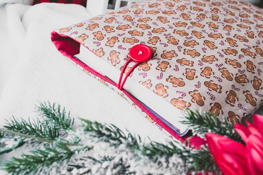 Christmas Gingerbread Candy Cane Padded Book/Tablet Sleeve