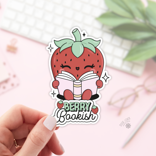 Berry Bookish Strawberry Stickers