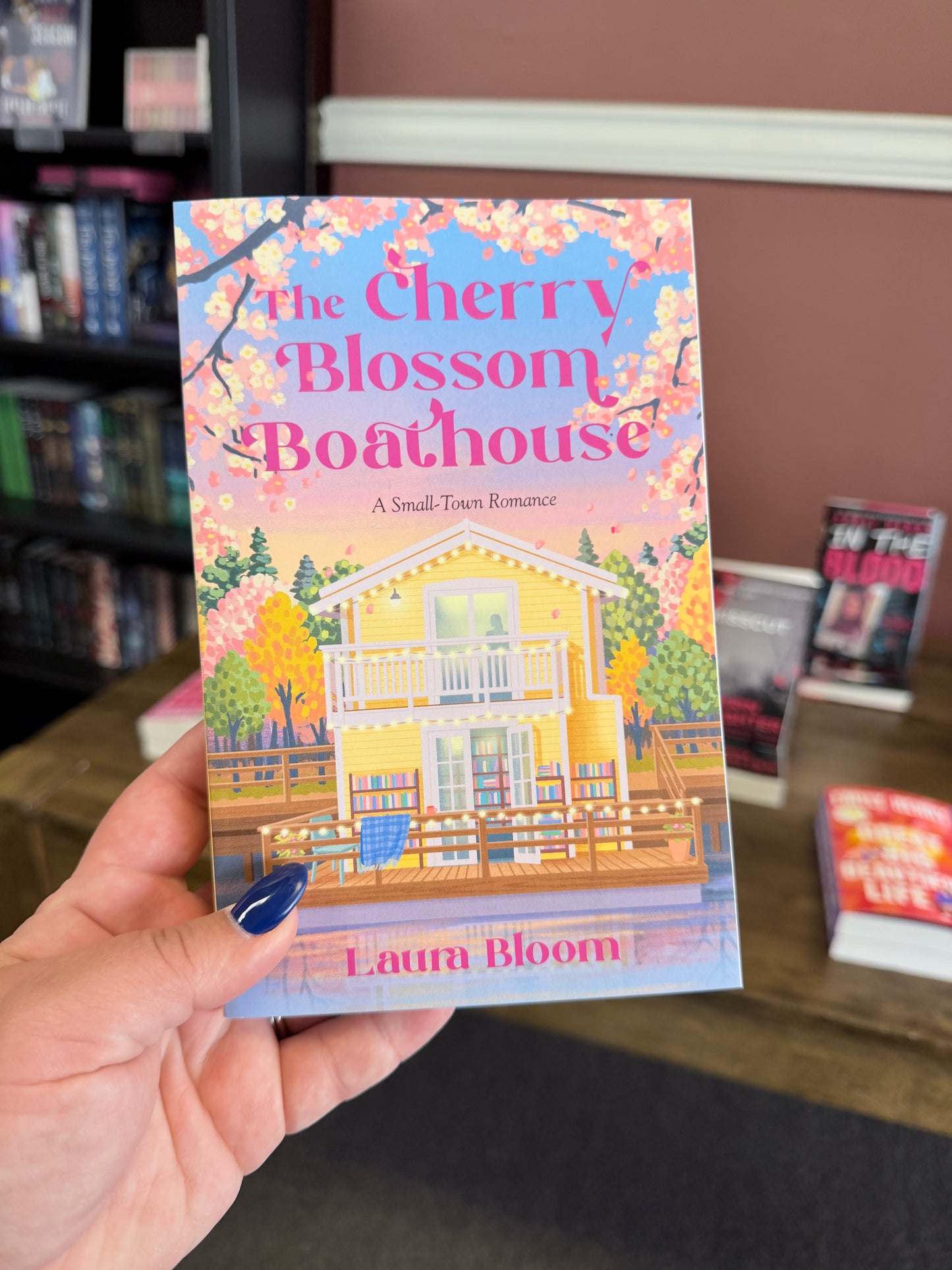 The Cherry Blossom Boathouse by Laura Bloom