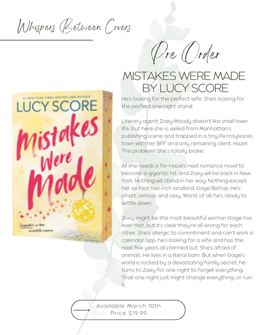 Mistakes Were Made by Lucy Score (Preorder)