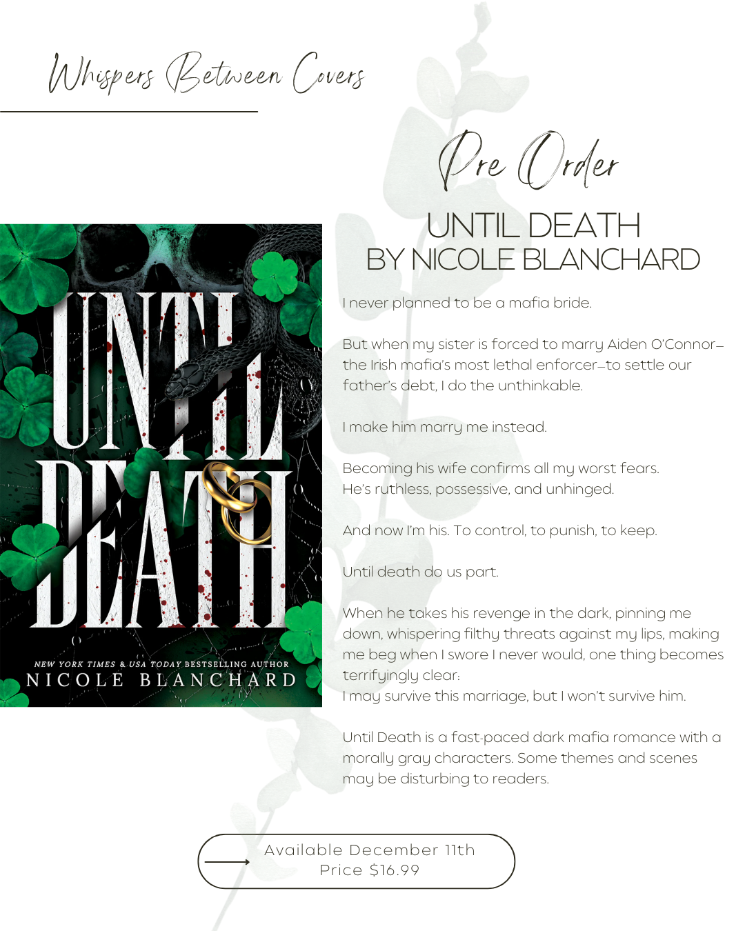 Until Death by Nicole Blanchard (Preorder)