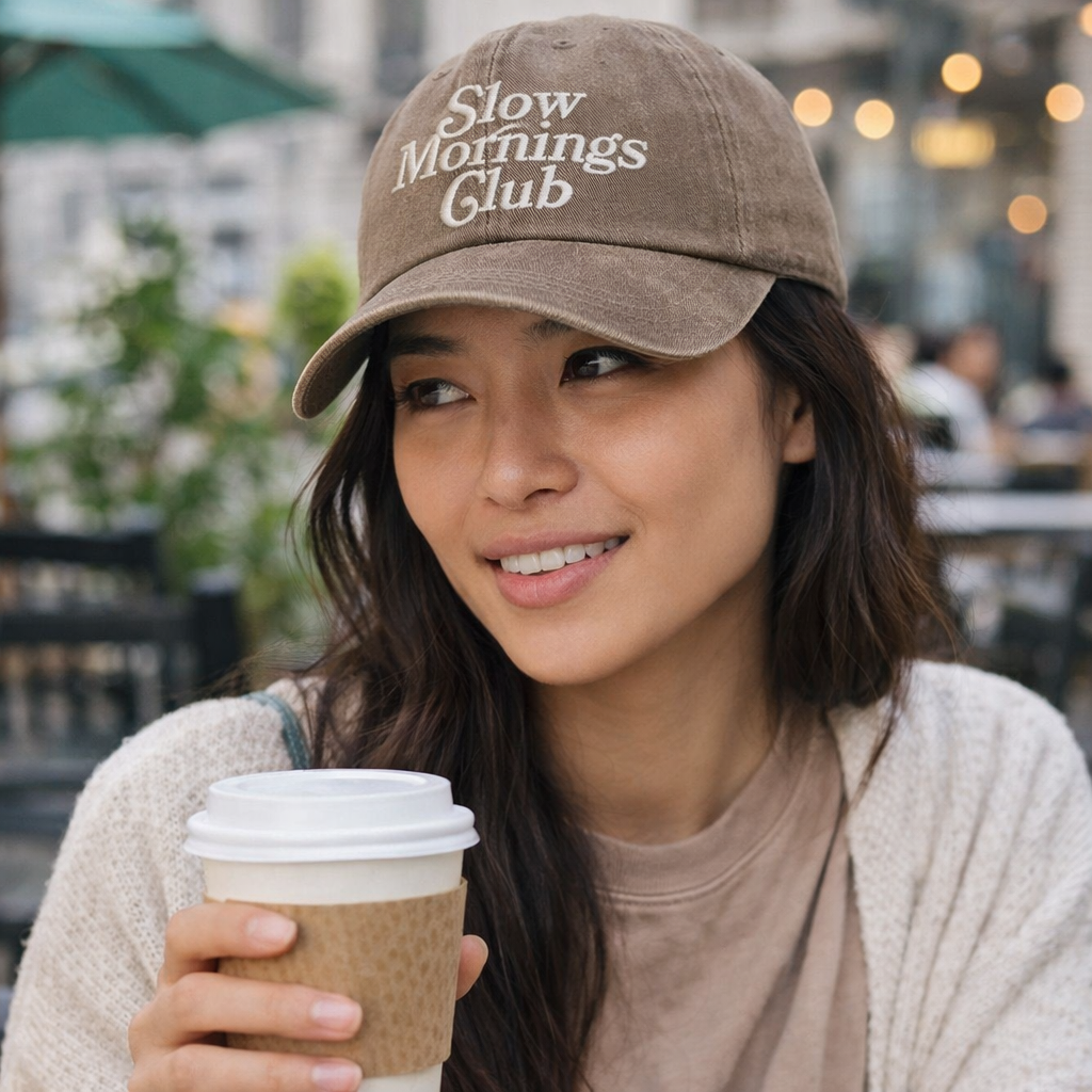 Slow Mornings Club Baseball Hat