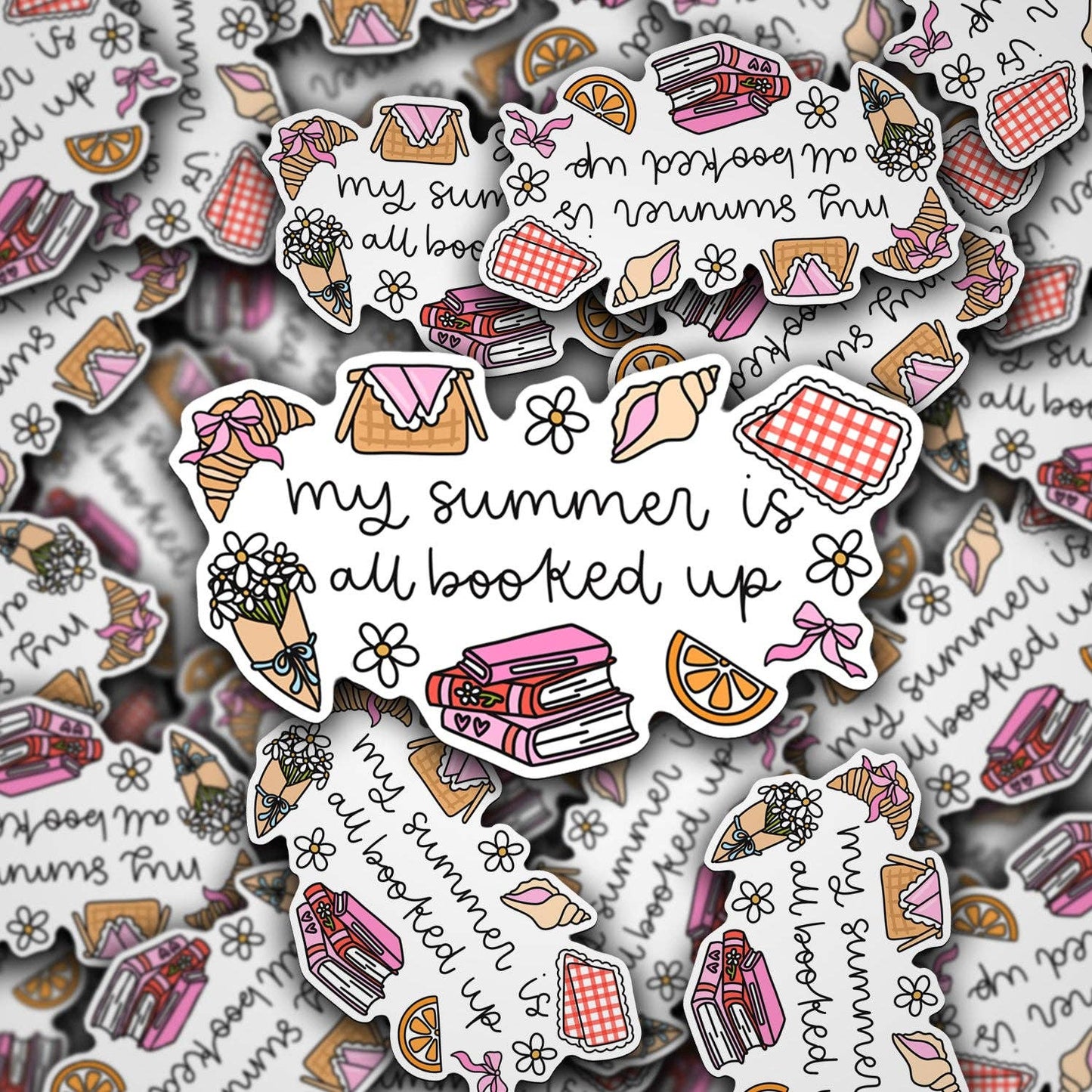 My Summer Is All Booked Up Stickers
