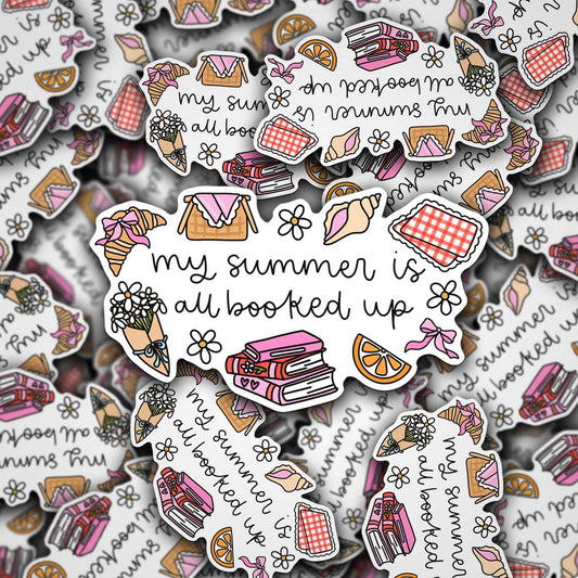 My Summer Is All Booked Up Stickers