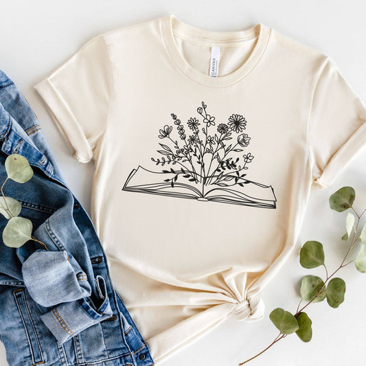 Floral Book T - Shirt