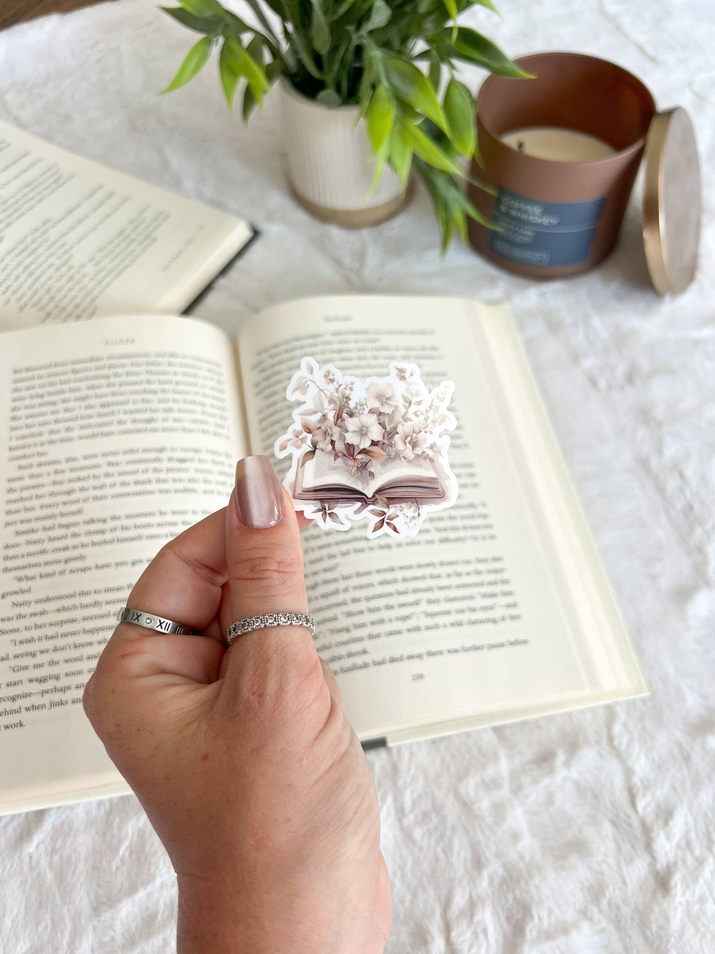 Floral Book Sticker